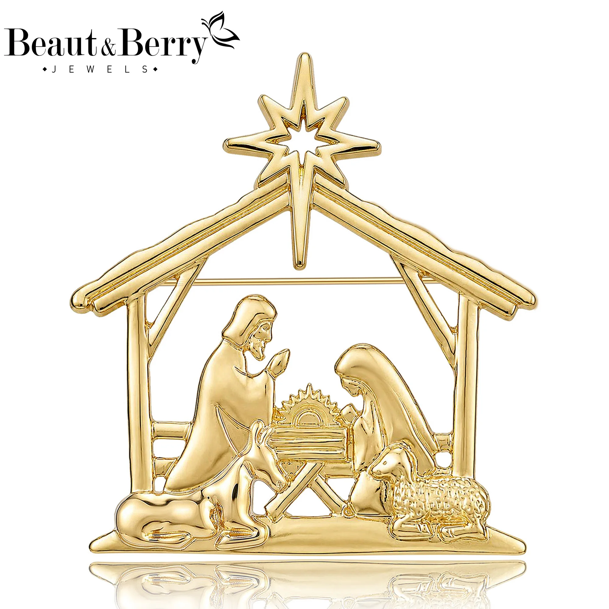 Фото Модные глянцевые броши Beaut&Berry к празднику Ид аль-Адха для женщин и мужчин, праздничные значки, повседневные украшения для вечеринок, аксессуары, подарки, декор №1