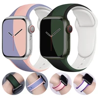 printed band for apple watch strap 44mm 40mm 45mm 41mm 42mm 38mm sport silicone bracelet correa iwatch series 7 4 5 6 se 3 45 mm