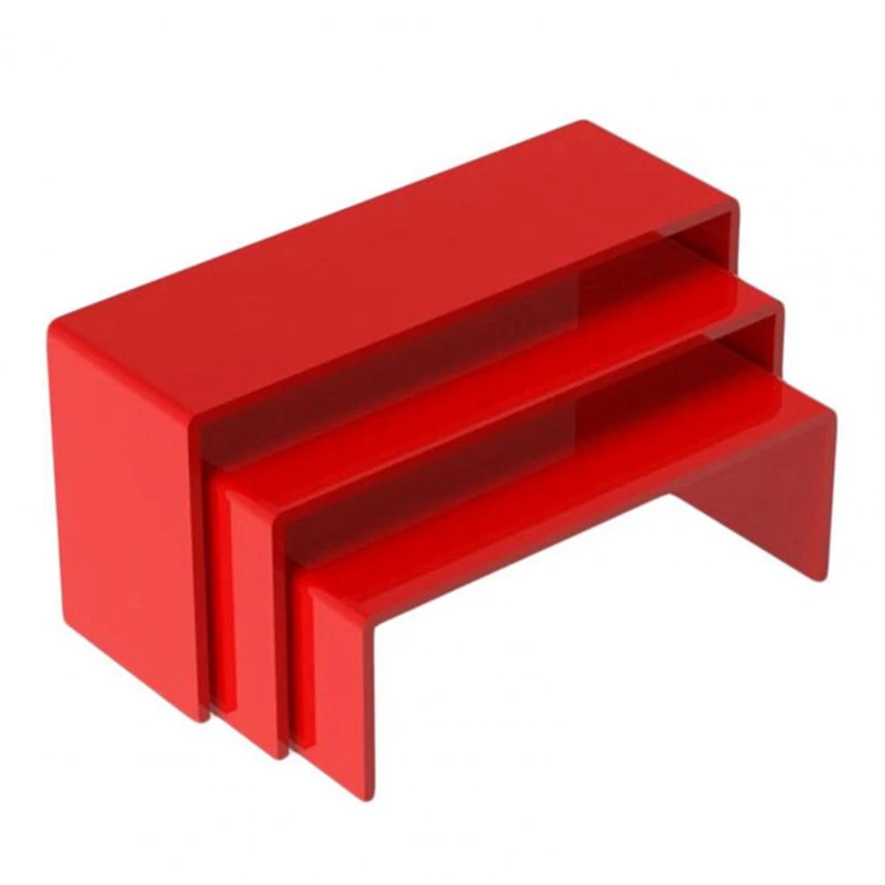

3Pcs/Set 3Mm Acrylic U Type Hand-Run Display Stand Showcase Jewelry Storage Rack Shelf For Cabinet