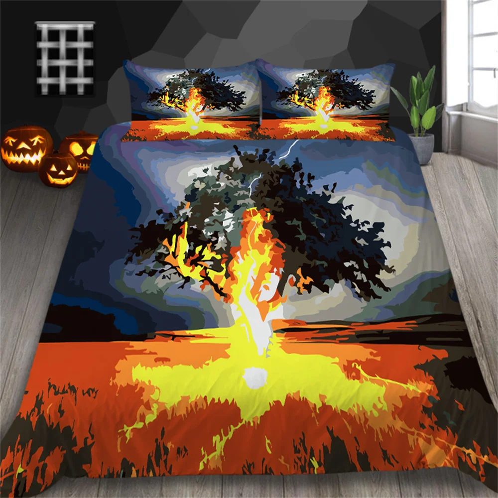Duvet Covers Unique Design Halloween Bedding Cover Suit Children Teens Single Double Bed Comforter Covers Bedspreads