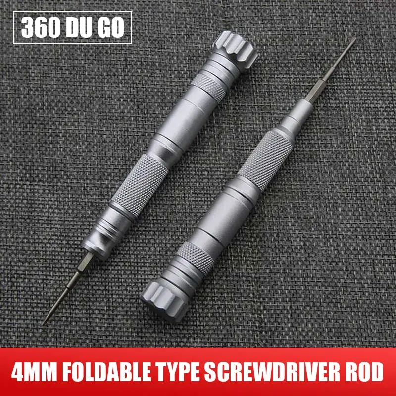 

4MM Magnetic Crewdriver with Extension Rod Rotated 360° Aluminum Alloy Handle For iPhone Tablet Mobile Phone Opening Hand Tools