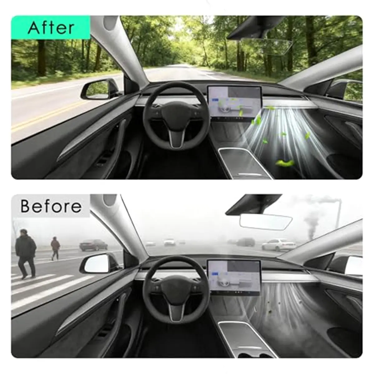 Фото обновление. Для Tesla Model 3 Y-Type HEPA-фильтр для воздуха, 2 шт., с активированным углем, для замены салонного фильтра Tesla №1