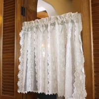 yaapeet short curtain for kitchen door half cortinas french romantic white lace hollow out thin rideau home holiday house deco
