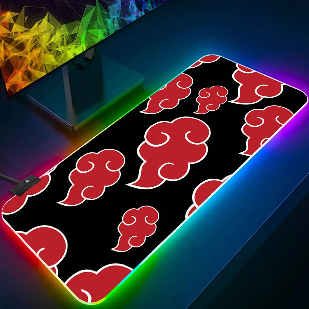 

Akatsuki Lucky Cloud RGB Pc Gamer Keyboard Mouse Pad Mousepad LED Glowing Mouse Mats Rubber Gaming Computer Mausepad