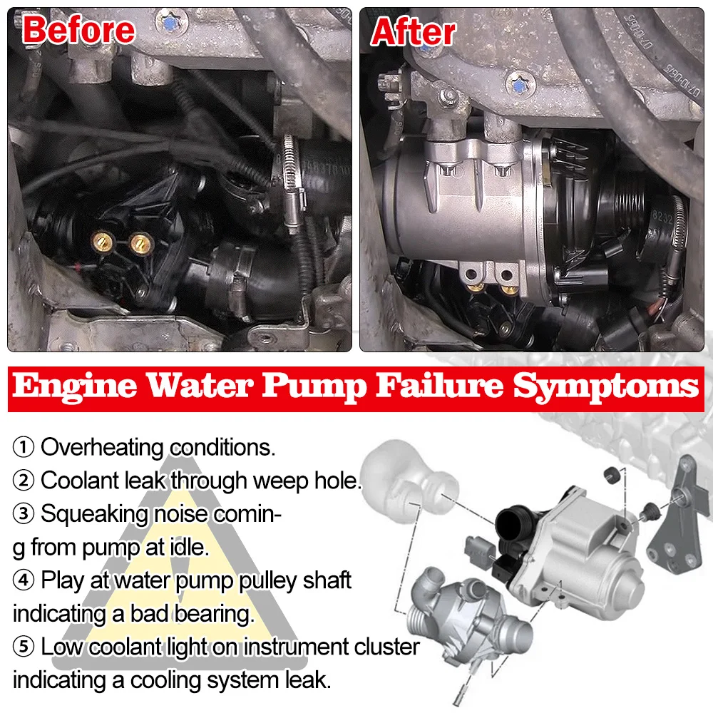 Электрический водяной насос Насос охлаждающей жидкости для N54 или N55 3.0L BMW 535i X5. X1.