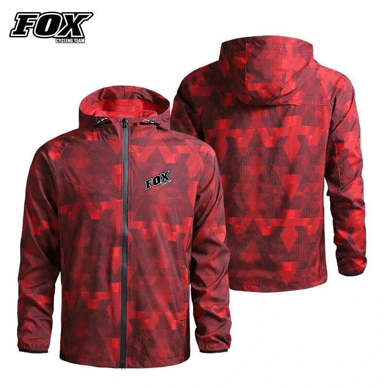 

Fox Cycling Team Hoodie Clothing Winter Windproof Jacket Mtb Motocross Men's Windbreaker Downhill Bicycle Breathable Coat