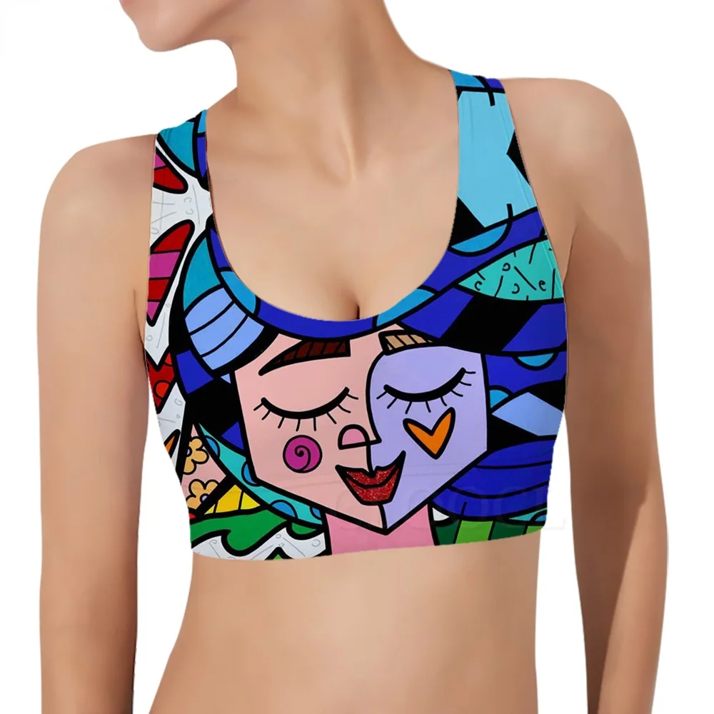 

CLOOCL Summer Women Sports Vest Polynesia Abstract Art 3D Pattern Tank Top Casual Yoga Running Female Outdoor Fitness Sports Bra