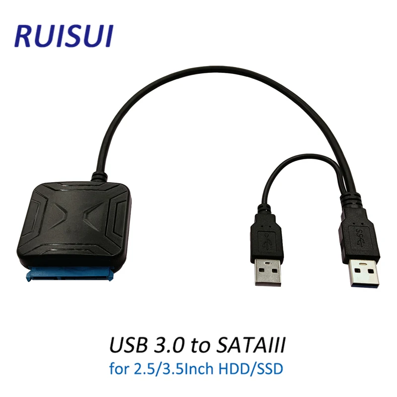 

SATA to USB 3 Adapter Up to 6 Gbps Connect with 2.5 3.5 Inch External HDD SSD Hard Drive Computer Cables for PC Laptop