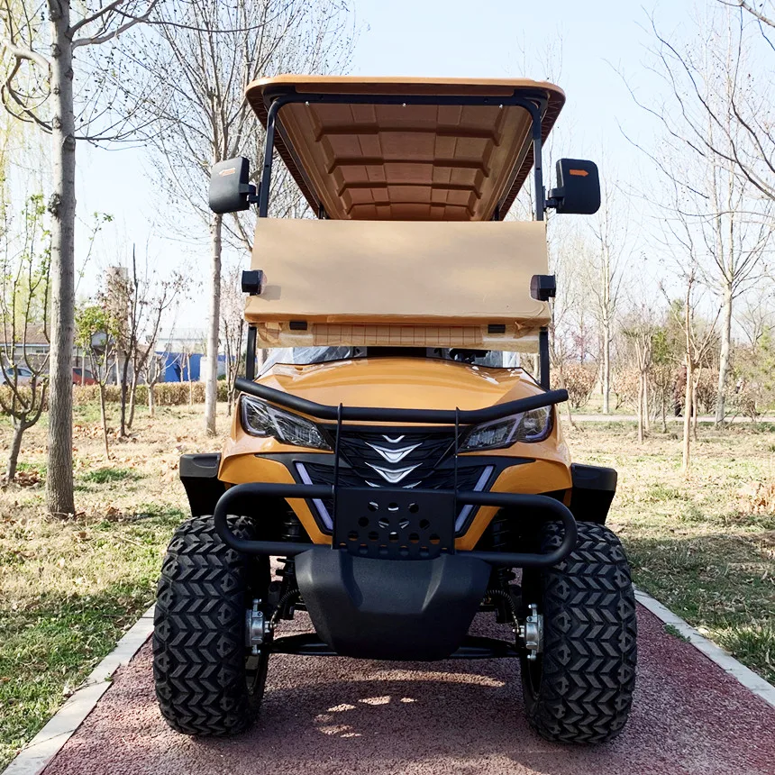 Бесплатная цветная электрическая тележка для гольфа 72 В с литиевой батареей