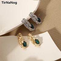 tirnanog unique design the european and american fashion metal exaggerated fold irregular lava stud earrings women jewelry gifts