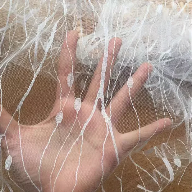 Широкая 150 см высококачественная сетка с золотой нитью сетчатая кружевная ткань