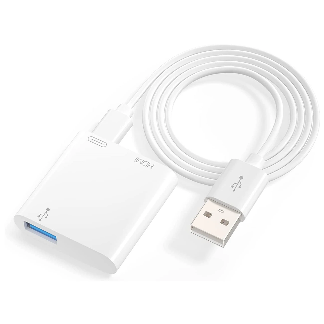 

USB C к HDMI-совместимый адаптер USB C цифровой AV 1080P Адаптер для синхронизации видео и аудио с портом зарядки к телевизору проектору монитору