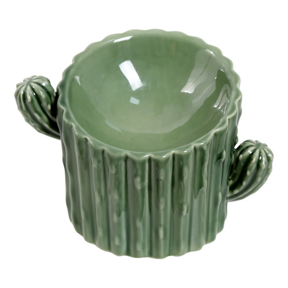 

1pc Ceramic Pet Bowl Pet Feeding Bowl High Base Bowl Pet Ceramic Food Container