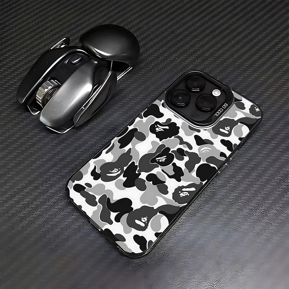 Фото Модный чехол для телефона с леопардовым принтом For-A-BAPES-Cool для iPhone 17, 17e, 16e, 16, 15, 14, 13, 12, 11 mini, Pro, Max, Air, Plus, матовый, противоударный №2