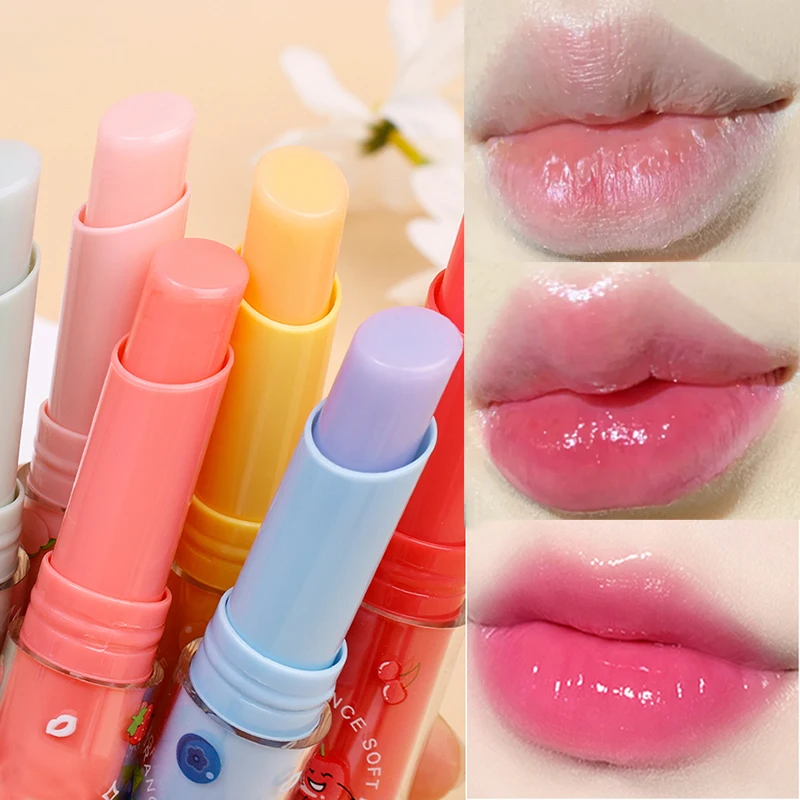 

Fruit Jelly Color Changing Lipstick Nourishing Moisturizing Natural Temperature Change Lip Blam Lips Care Korean Makeup Cosmetic