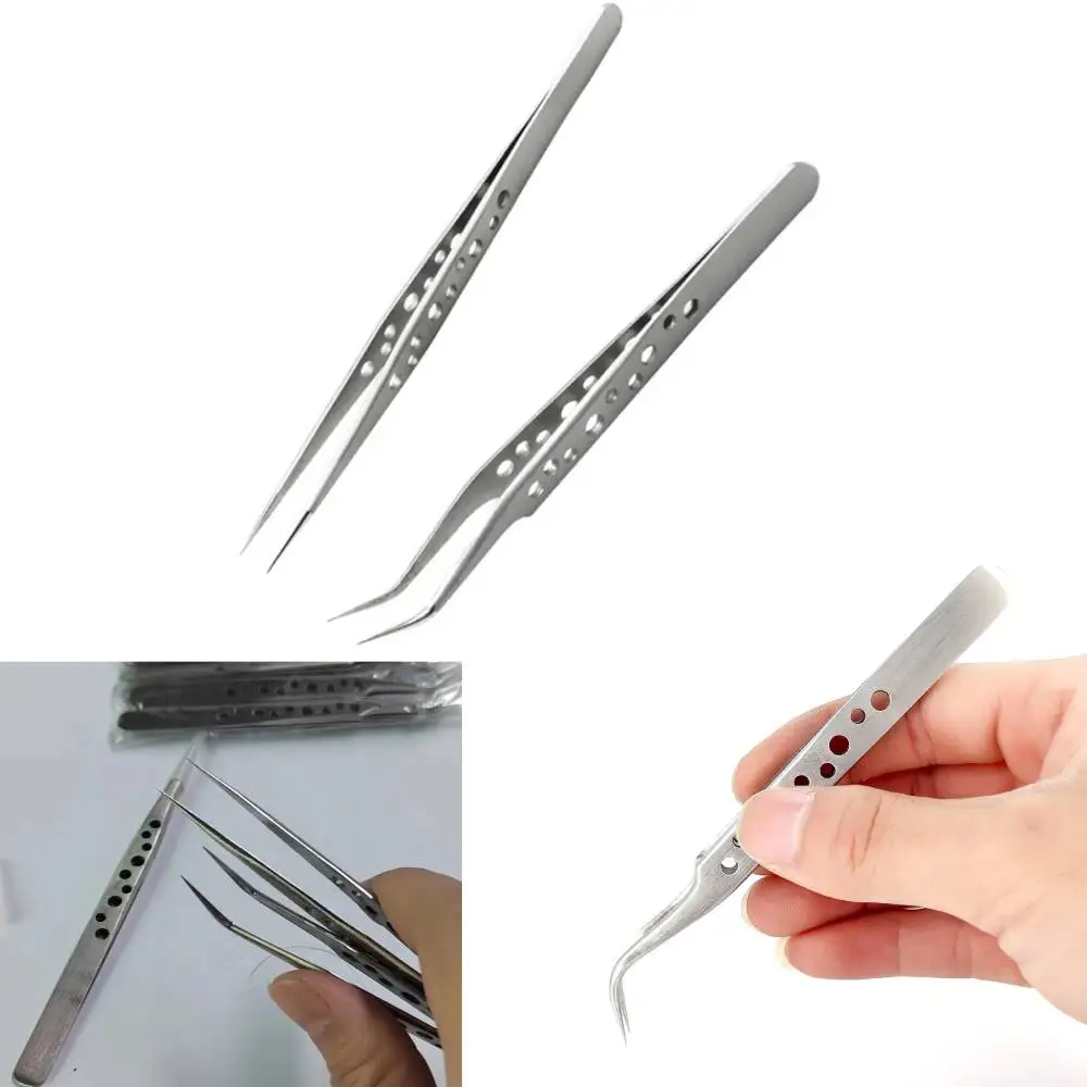 

Precision Industrial Tweezers Anti-static Magnetic Stainless Steel Tweezers Set For Electronics Soldering Maintenance Hand Tools