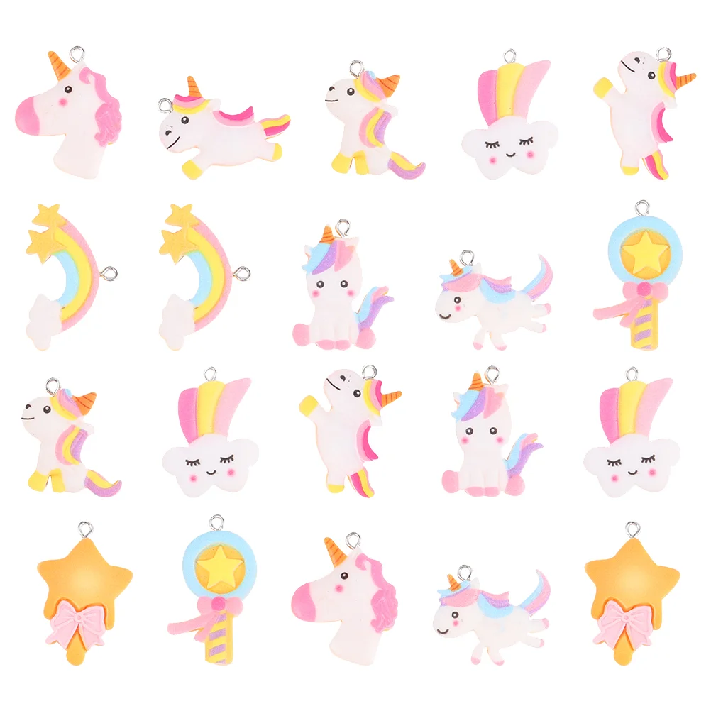 

Unicorn Pendant Decorative Earring Pendants Nail Decoration Keychain Necklace Accessories Bracelet Supplies Necklace