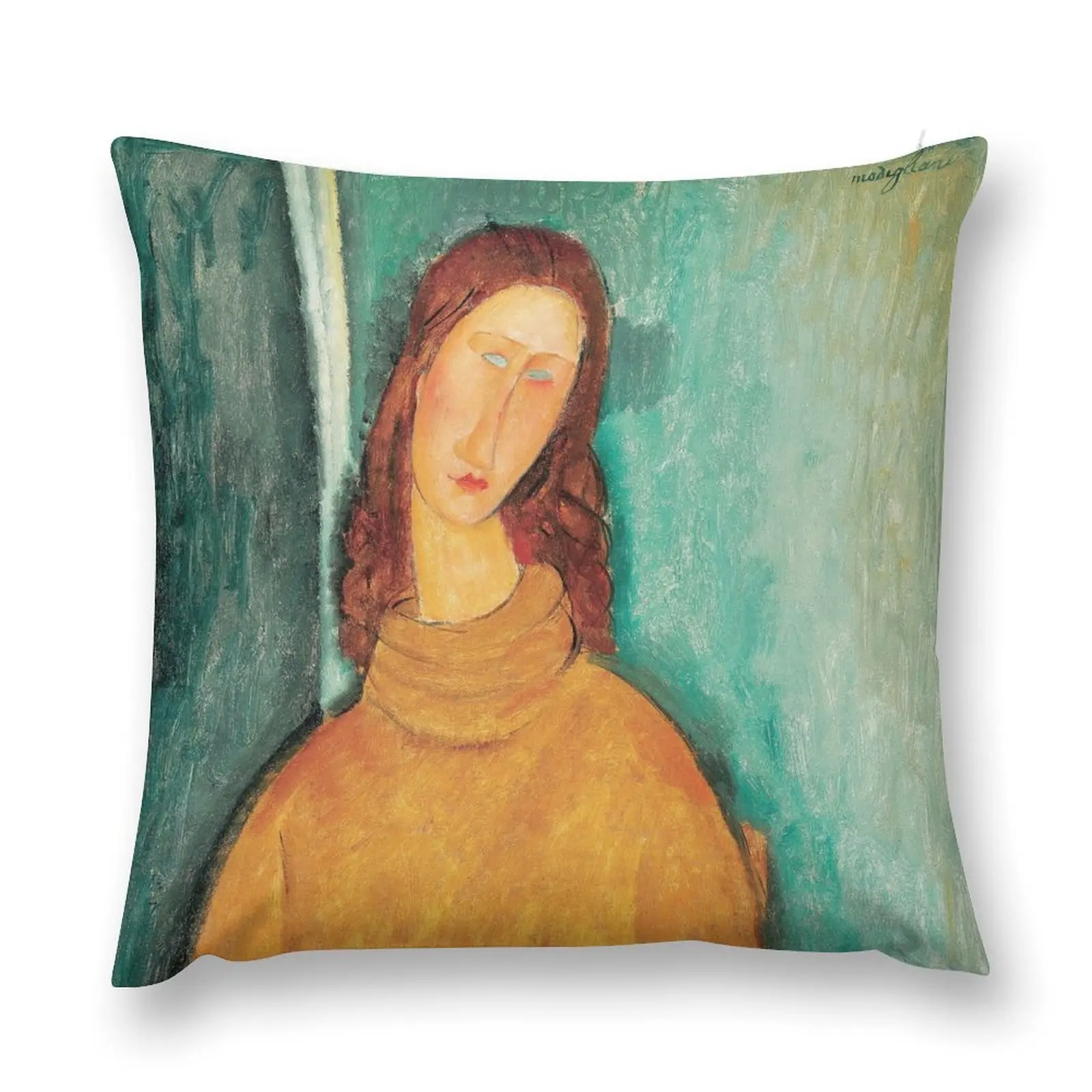 Портрет Жанны хебутерн от Amedeo Modigliani 1919 декоративная подушка рождественские