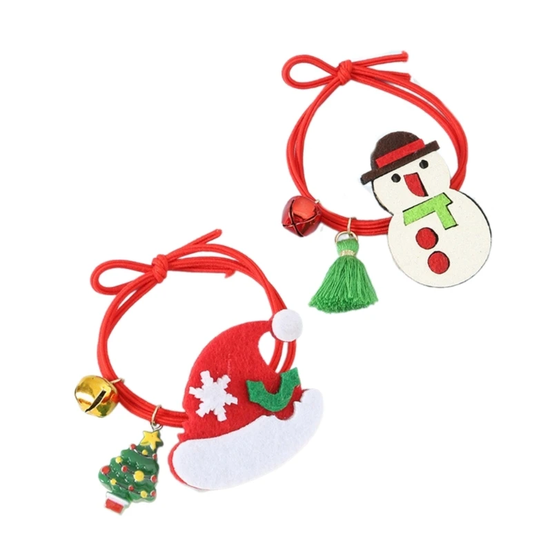 

Santa Hat Snowman Hair Tie Princess at Large Hair Bands Ponytail Holder