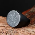 Мужское кольцо винтажные в форме компаса из нержавеющей стали, ювелирные изделия в стиле панк, аксессуары для байкеров, подарок для парня, оптовая продажа