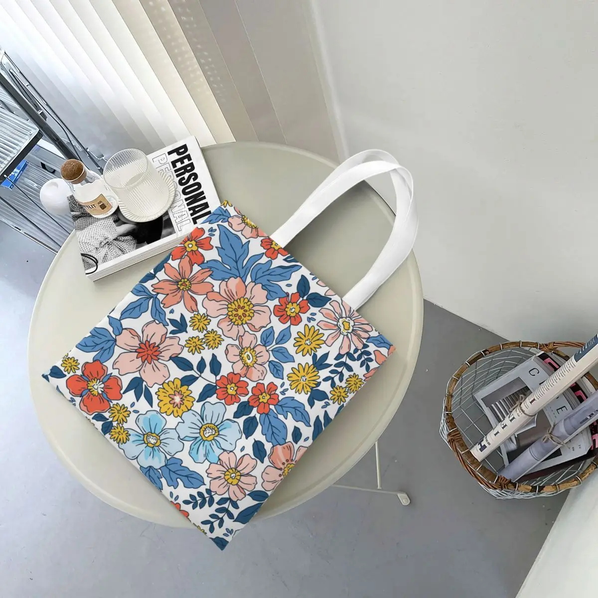 Элегантные весенние сумки-тоуты с цветочным принтом женская сумка холщовая