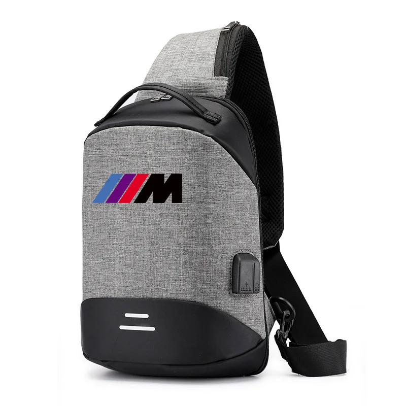 Сумка-мессенджер мужская летняя с USB-разъемом для зарядки защитой от кражи |