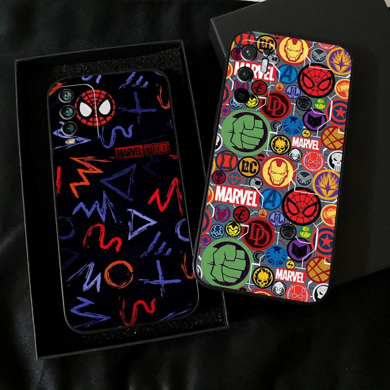 

Marvel Avengers Logo For Xiaomi Redmi Note 10 10S 10T 9 9S 9T 5G Phone Case For Redmi 10 9 9T 9A 9C Coque Back TPU Soft Funda