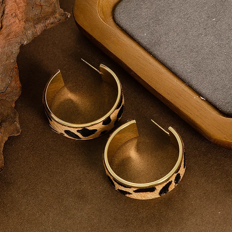 Модные простые серьги из натурального конского волоса в европейском и