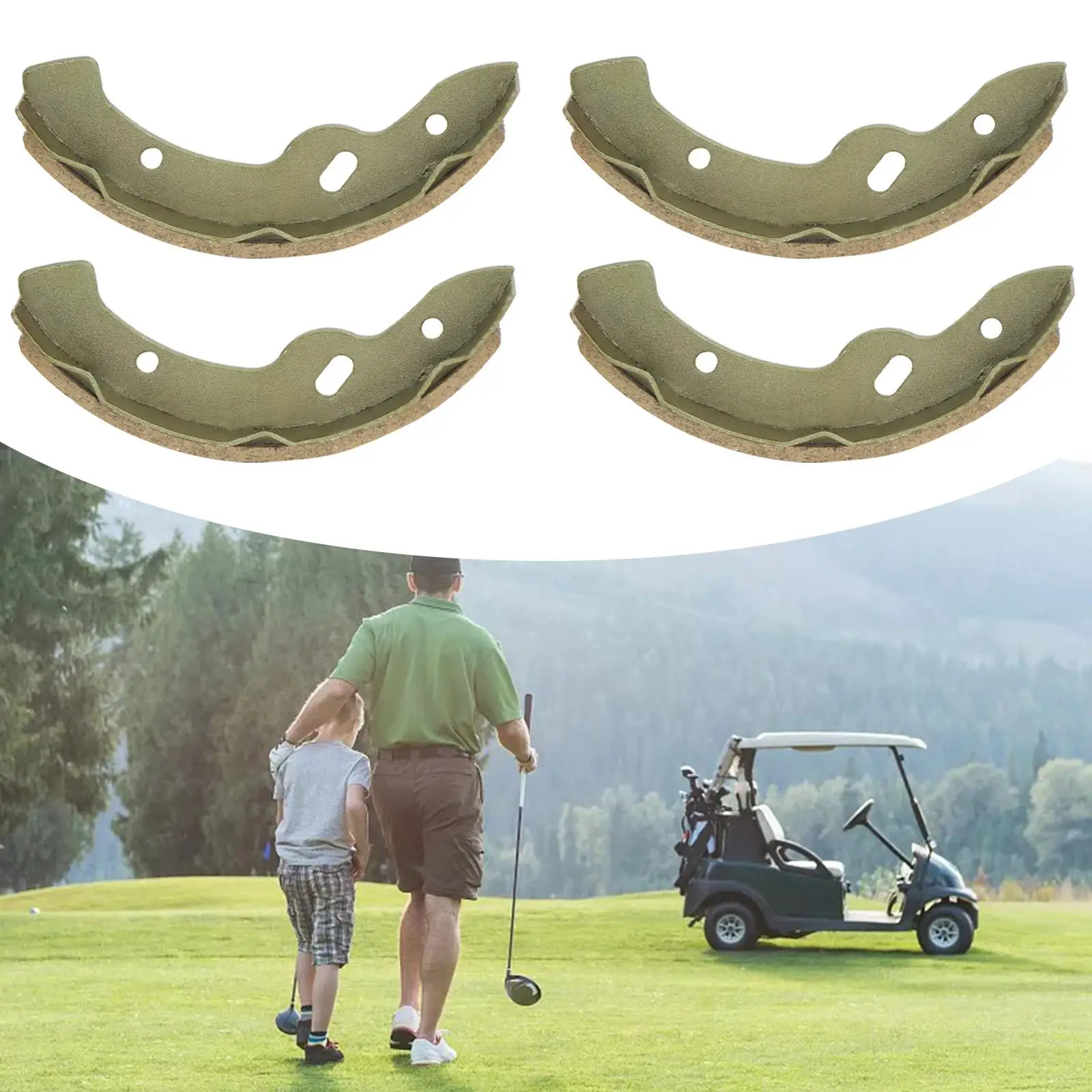

Club Car Brake Shoes Set of 4 Brake Shoe Pads Accessories Assembly Aluminum Alloy 1997-Up Club Car Parts for Yamaha 27943G01