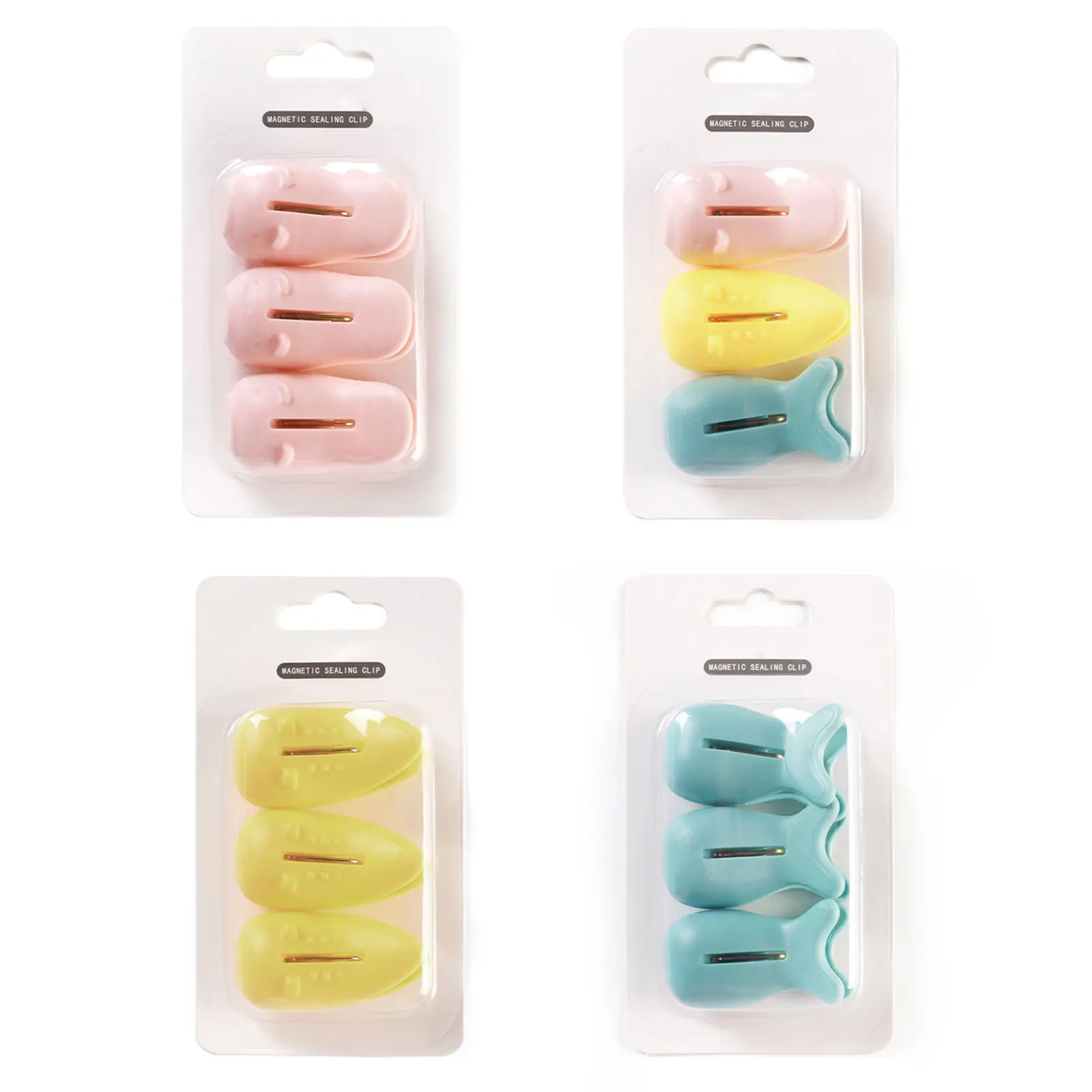 

Зажимы для пищевых пакетов с магнитами, 3 шт.