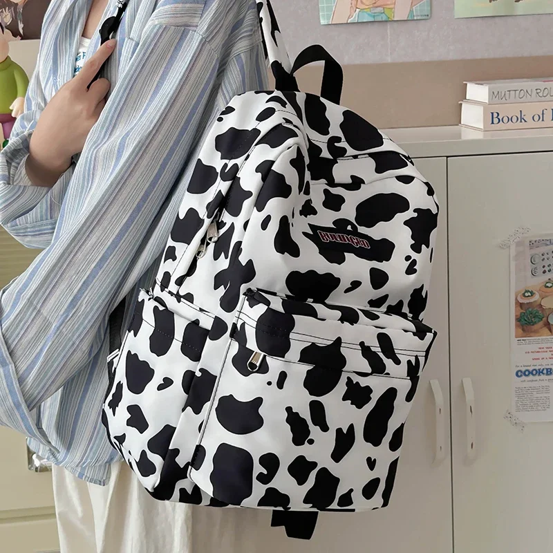 LEOPARD CANVAS Женские рюкзаки на молнии 2025 Новые высококачественные сумки большой