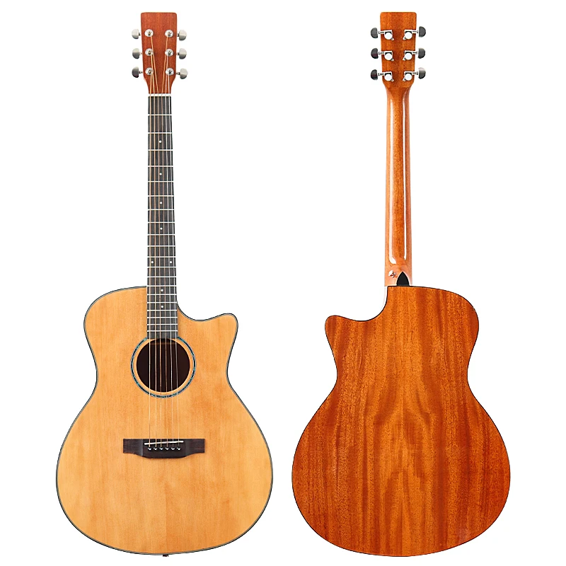 

Акустическая гитара 41 дюйм, 6-струнная Выдвижная конструкция ручной работы, натуральный цвет, твердая ель, деревянная Верхняя часть