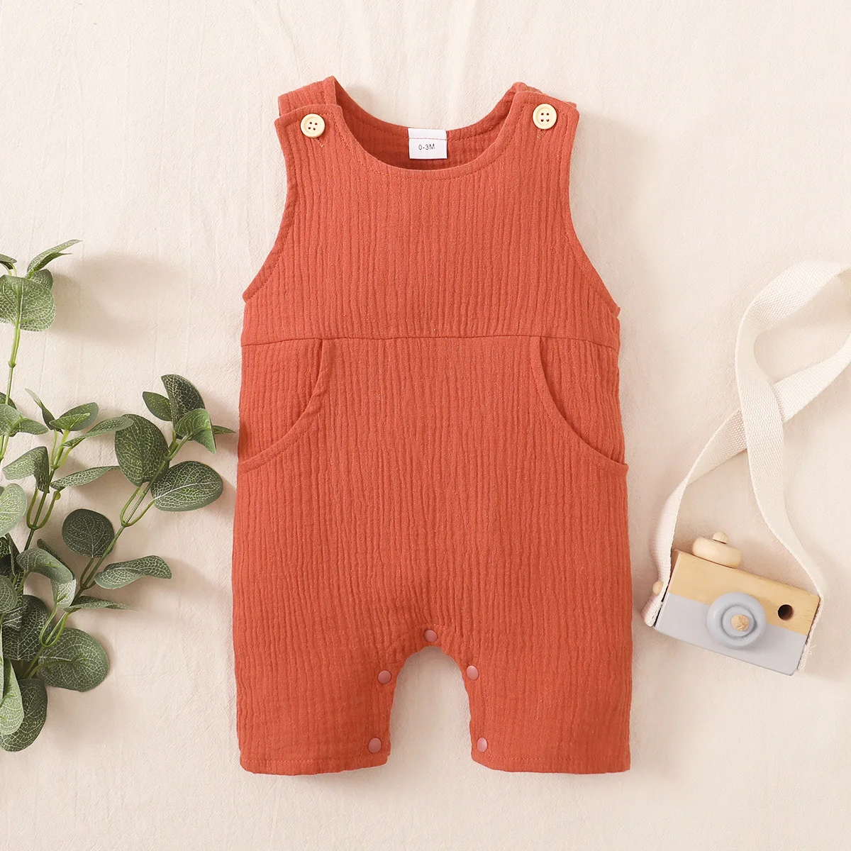 

hibobi Baby Solid Bib Pant