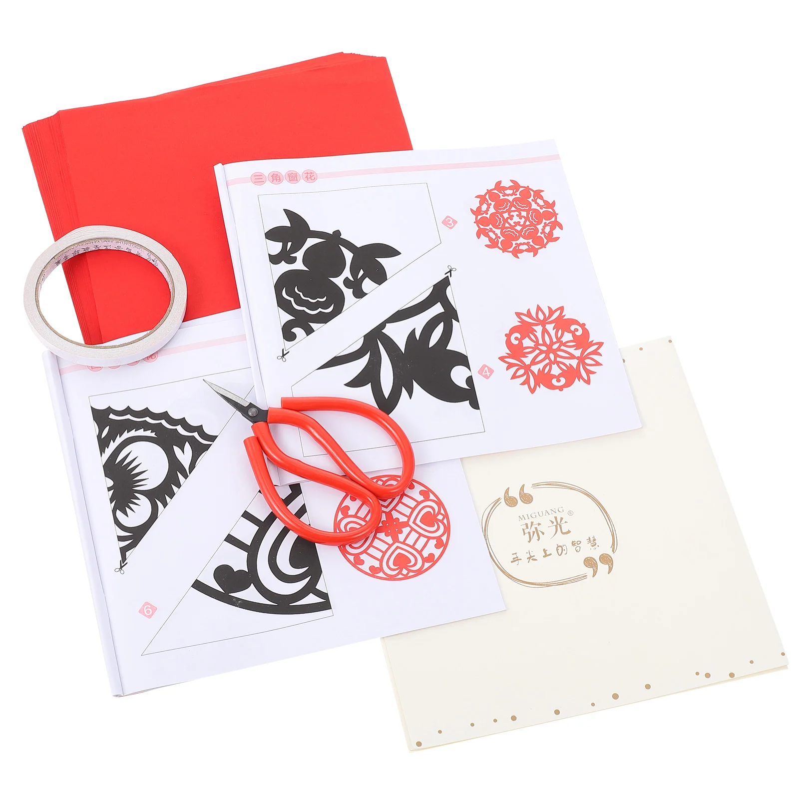 

1 Set of Kids Paper-cuts Kit Chinese Style Kids Cut-out Paper DIY Papers
