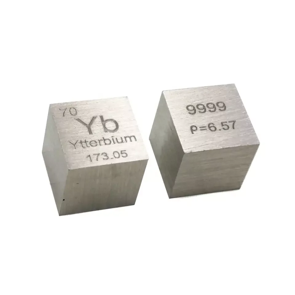 Редкоземельный металл Ytterbium 99 99% элемент Yb 10x10x10 мм Куб плотности