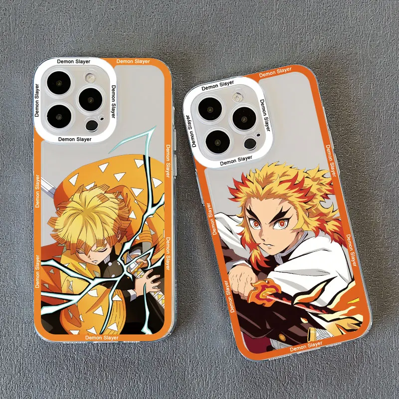 

Anime Cartoon Japan Demon Slayer Kamado Nezuko Zenitsu for iPhone 14 Pro Max 11 13 12 8 7 Plus Tpu XR XS X SE 2020 Soft Case