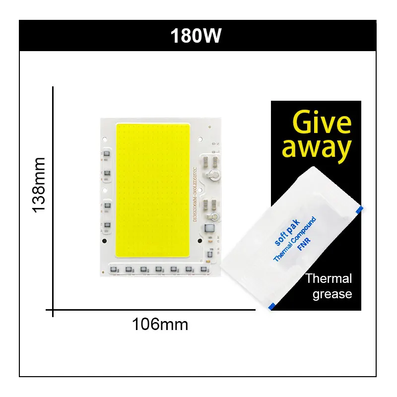 

Светодиодный прожектор COB 180W AC220V