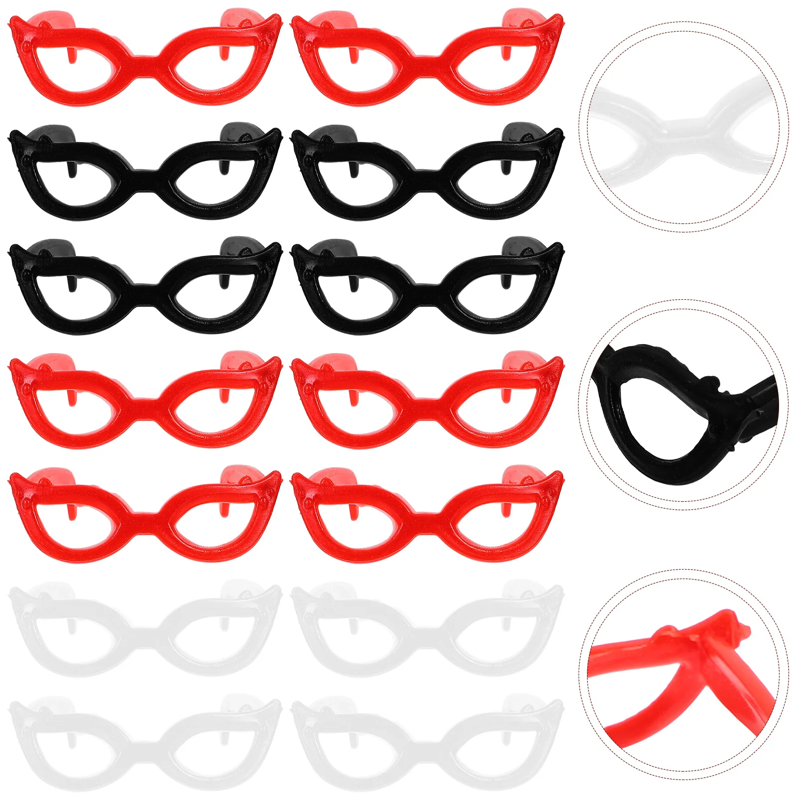 

Mini Glasses DIY Dress-up Sunglasses Plastic Dressing-up Eyeglasses Props Accessories House