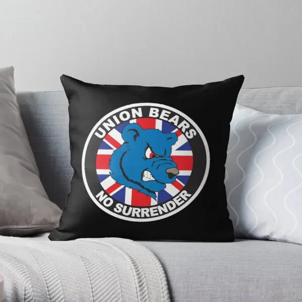 

Union Bears Rangers Printing Throw Pillow Cover Hotel Waist Wedding Bed Soft Square Fashion Home Car Throw Pillows not include