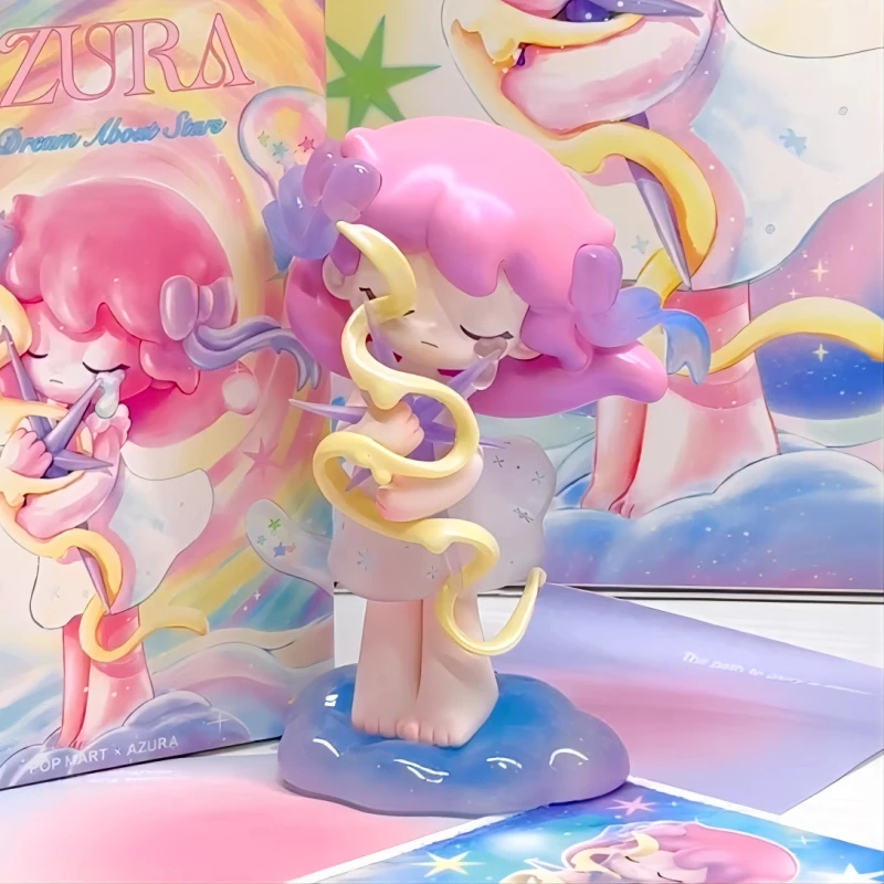 POP MART AZURA A Dream On Stars Series Blind Box Kawaii Аниме Фигурка Коллекционная Милая Кукла Модная