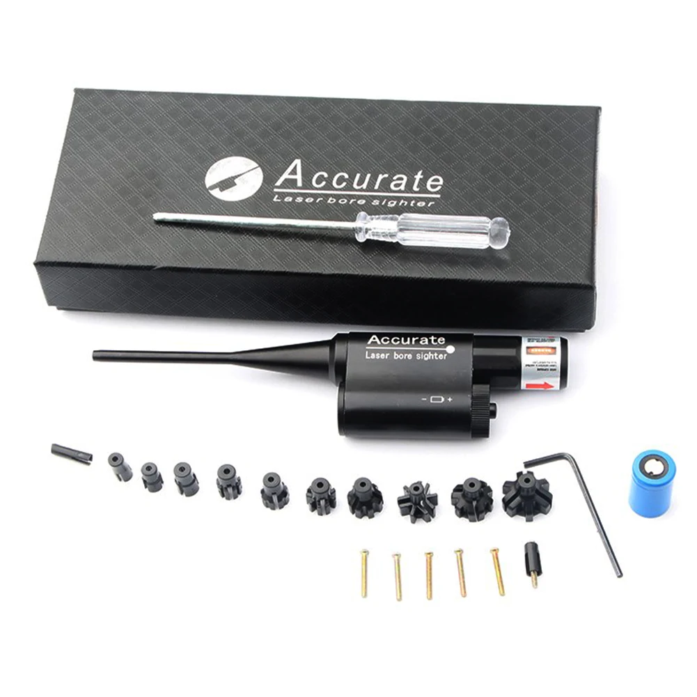 

1Set Tactical Red Laser Bore Sight For .177 to 12GA Caliber for Pistols/Rifle/Shotgun Laser Boresighter Collimator Zeroing Scope