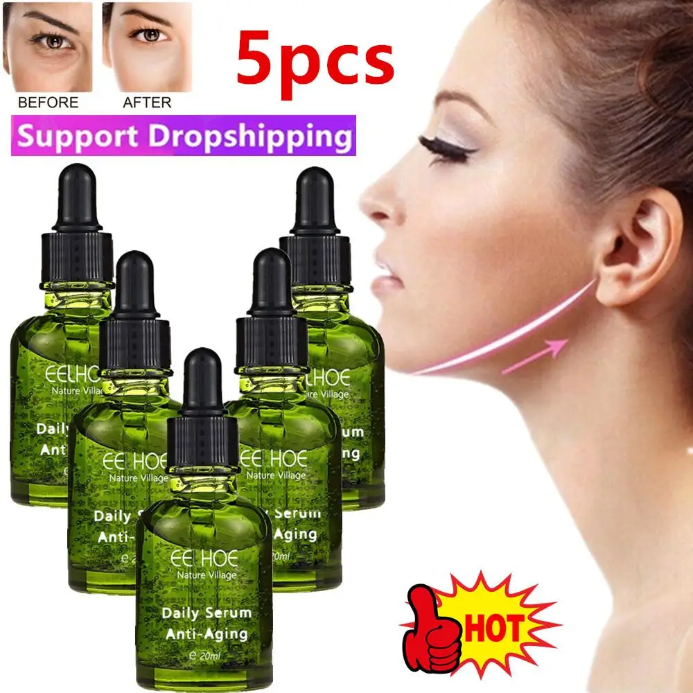 

5Pcs Deep Wrinkle Remover Face Serum Lift Firm Anti-aging Skin Essence Lines Fade Repair Moisturizing Whitening Fine Serum Care