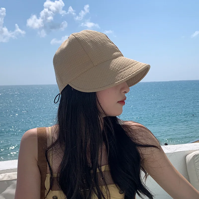 

Bucket Hat Women Foldable Sunshade Sun Hats For Women Ladies Korean Fishing Fisherman Cap Adjustable Rope Sunhat Climbing cap