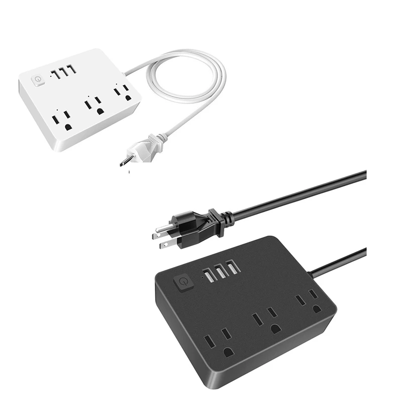 

Wi-Fi Smart Power Srip, с 3 розетками стандарта США и 3 USB-портами для зарядки, работает с Alexa, голосовым управлением Googlehome, вилкой Стандарта США