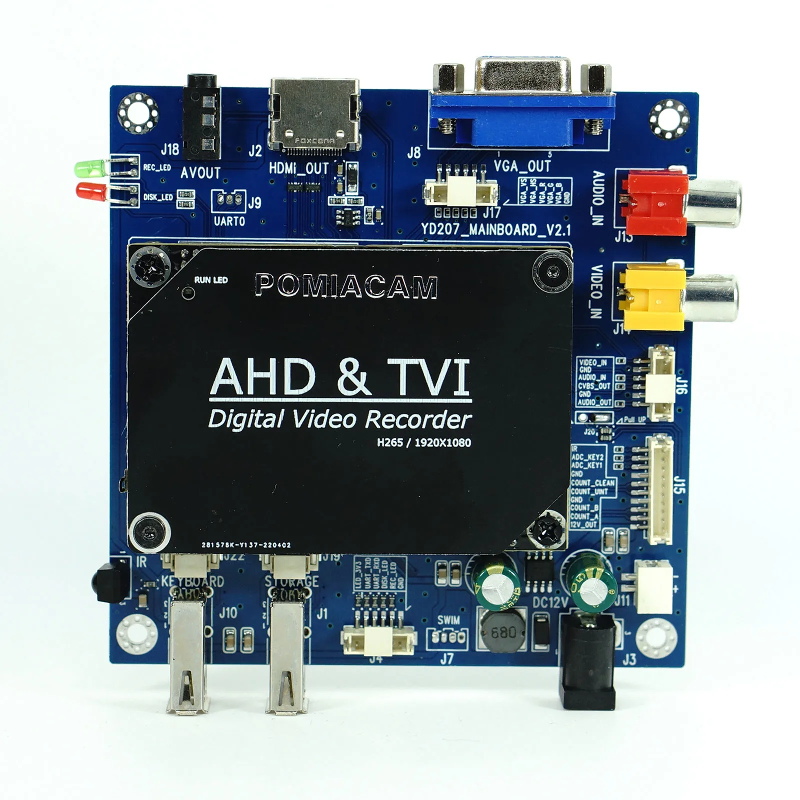 Аналоговая CVBS/ AHD 1080P/720P видео вход профессиональная основная плата для системы