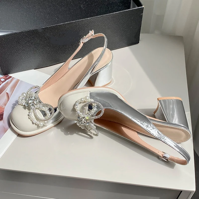 

Женские босоножки с бантом, Повседневные Туфли Мэри Джейн, летние шлепанцы на массивной подошве в стиле «Лолита», с ремешком на пятке, 2023