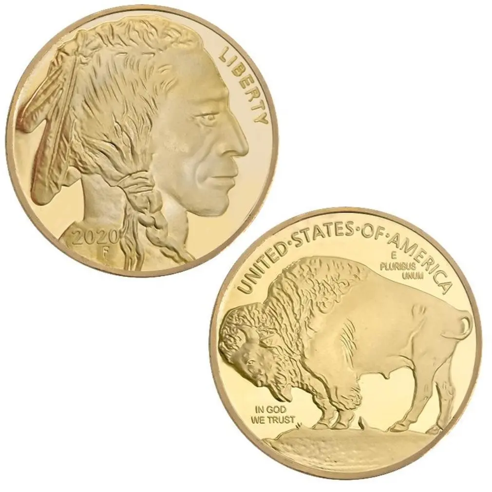 

Freedom God's Coin American Bald Eagle позолоченная коллекция Fine Coin Подарочный значок