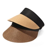 women portable casual foldable sun hat straw cap visors beach hat