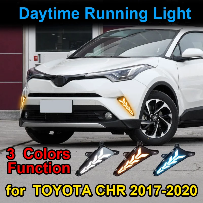 

2pcs for TOYOTA CHR 2017-2020 Daytime Running Light Streamer Light Modification LED Fog Light Car Accessories