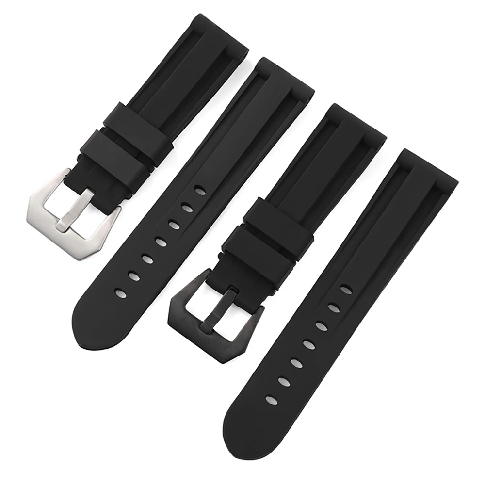 

22mm 24mm 26mm Silicone Rubber watch band Replace For Panerai strap watch band Waterproof watchband free tools